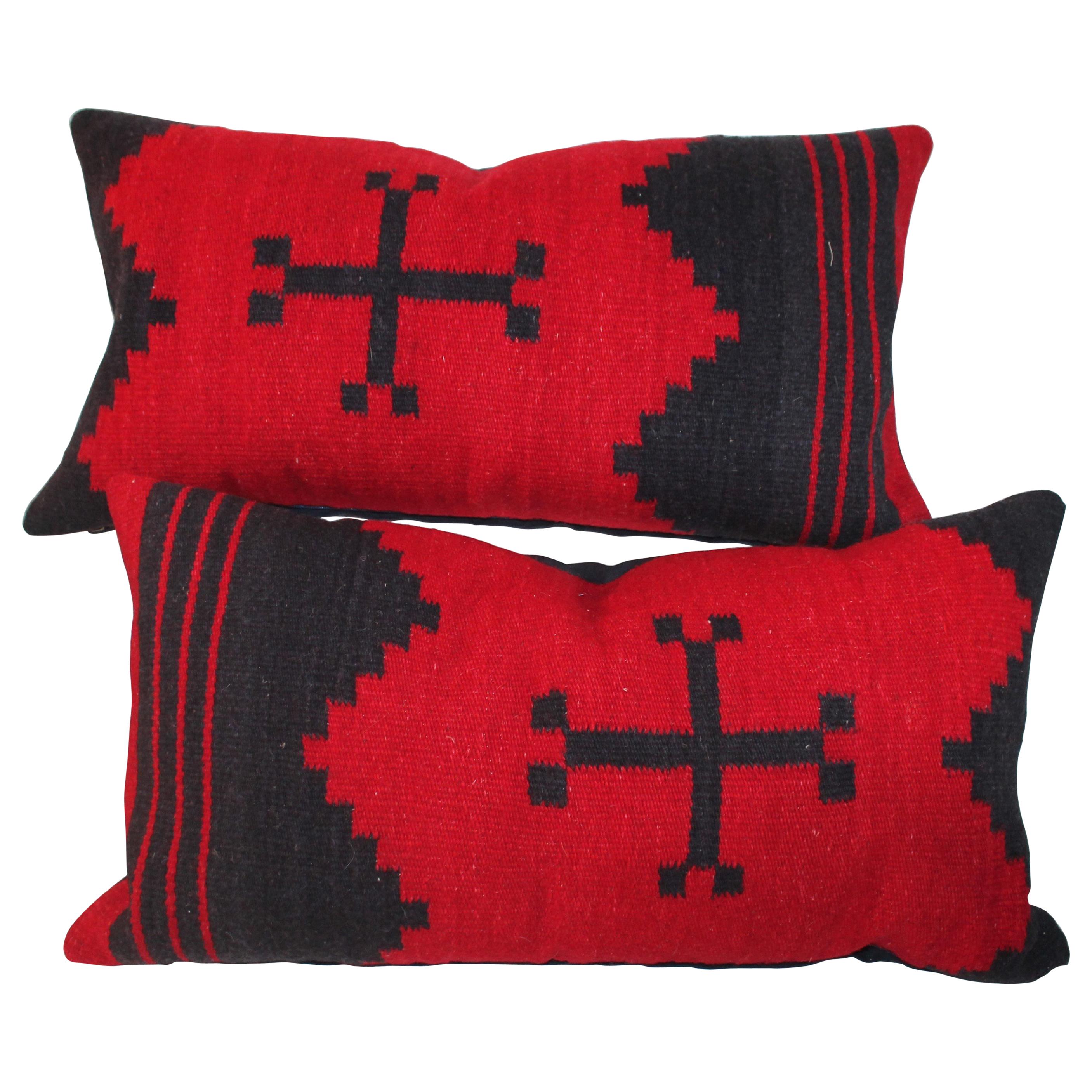 Pair of Navajo Indian Weaving Pillows