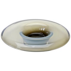 Antonio da Ros for Cenedese Vintage Italian Murano Opaline Glass Serving Bowl