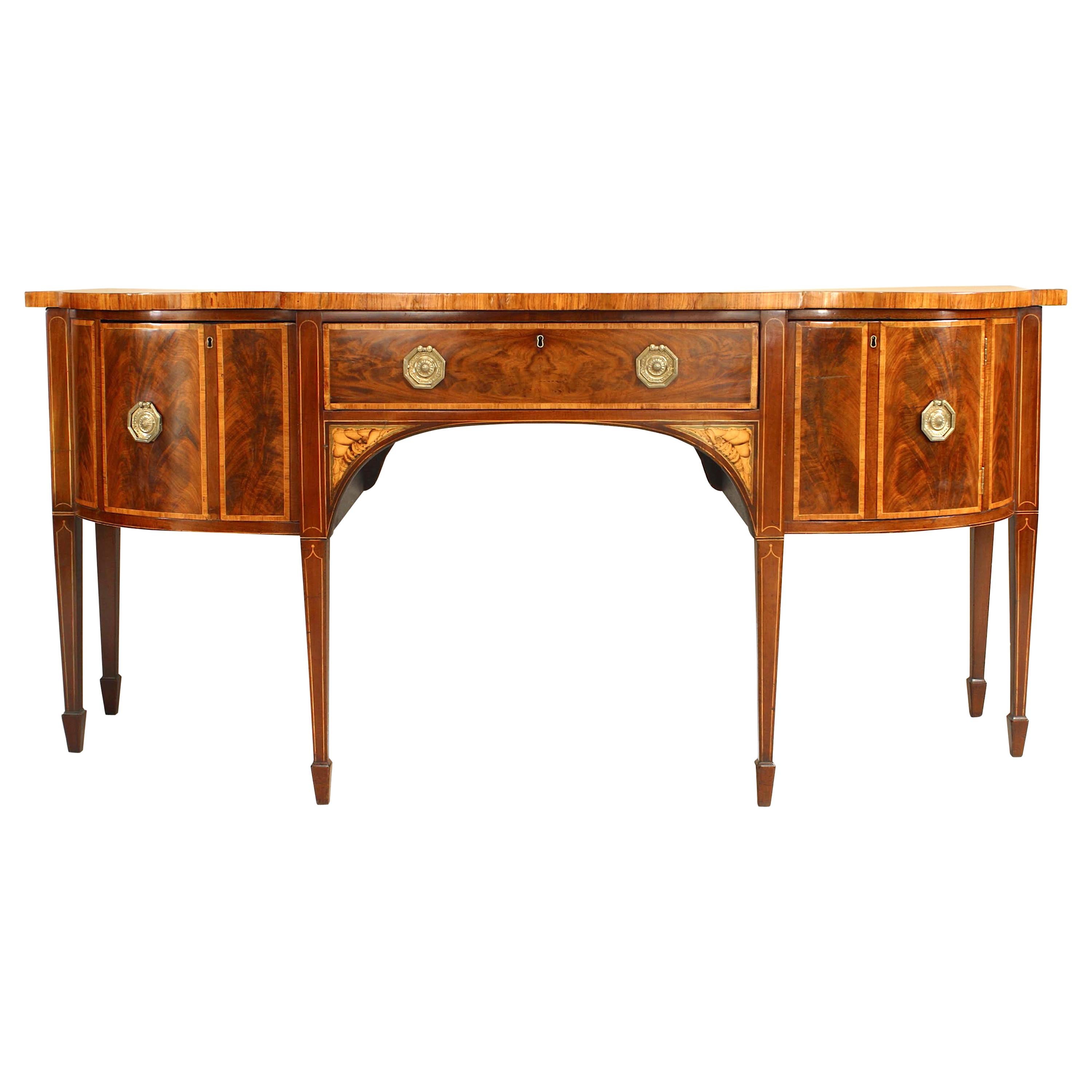 English Georgian Mahogany Sideboard For Sale