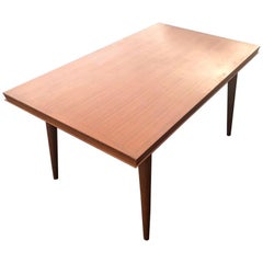 Vintage Dining Table by Gaston Poisson with leaves