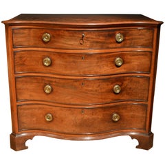 18th Century Mahogany Serpentine Four-Drawer Chest of Drawers