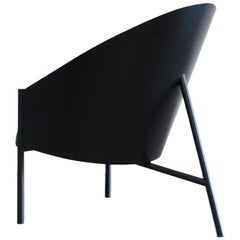 Vintage Philippe Starck Black Chair Armchair Driade Aleph Model Pratfall