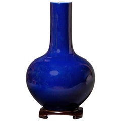 Antique Blue Glazed Vase 1900 Chinese