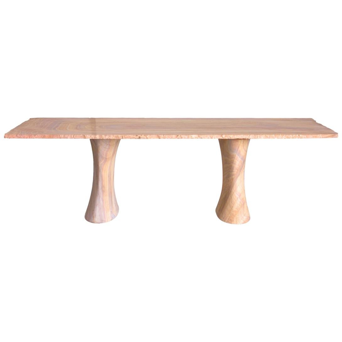 Rise Dining Table Handcrafted in India by Paul Mathieu for Stephanie Odegard For Sale
