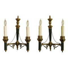 Antique Pair of Empire or Regency Style Sconces or Wall Lights