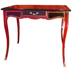 French Louis XV Period Small Desk in Fruitwood Lacquered, circa 1740-1750