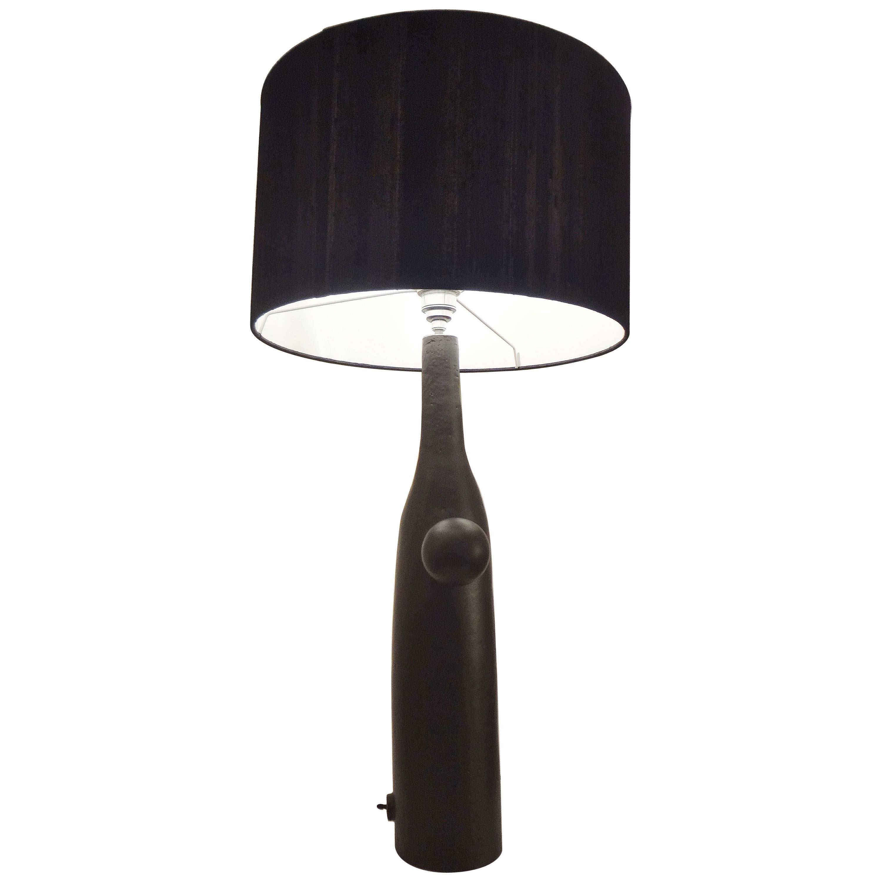 Black Ceramic Lamp, 2015, by Wouter Hoste For Sale
