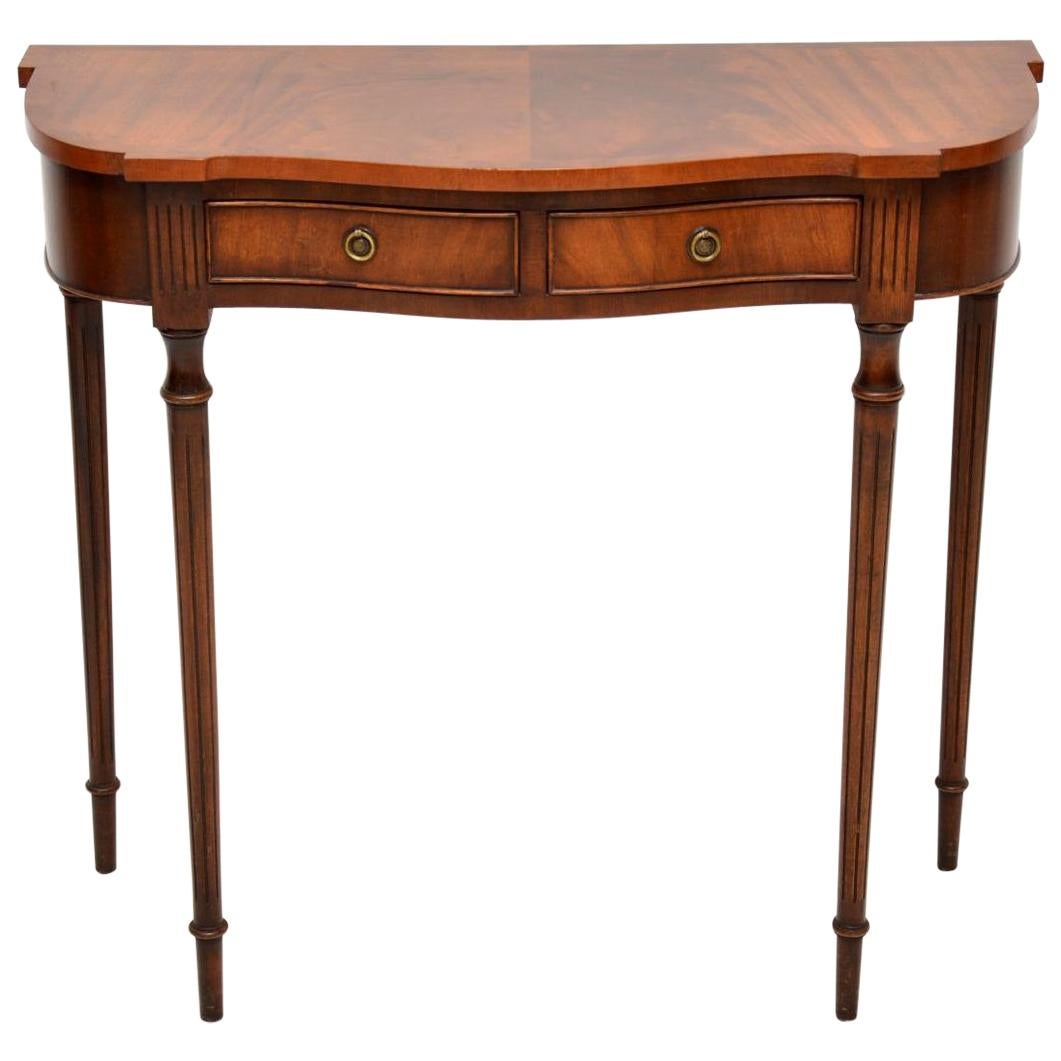 Small Antique Mahogany Console Side Table