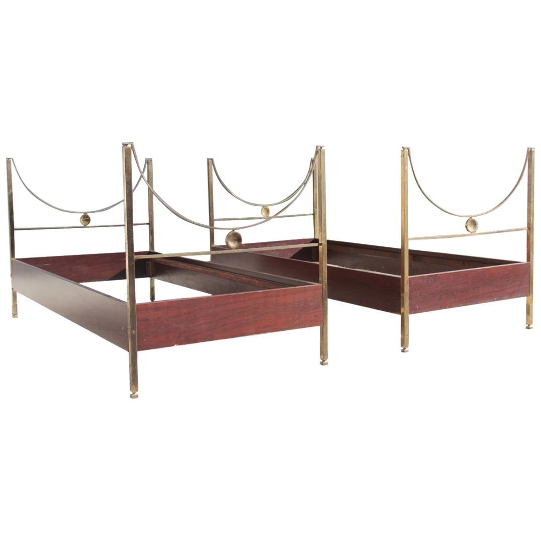 Ein seltenes Paar Betten Carlo de Carli für Sormani, Modell D90 1963, Originale alte Stücke im Angebot