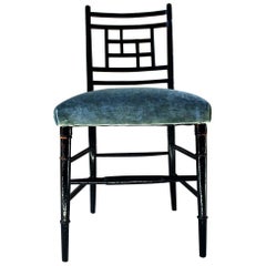 Aesthetic Movement Ebonized Side Chair in the Manner of E.W. Godwin