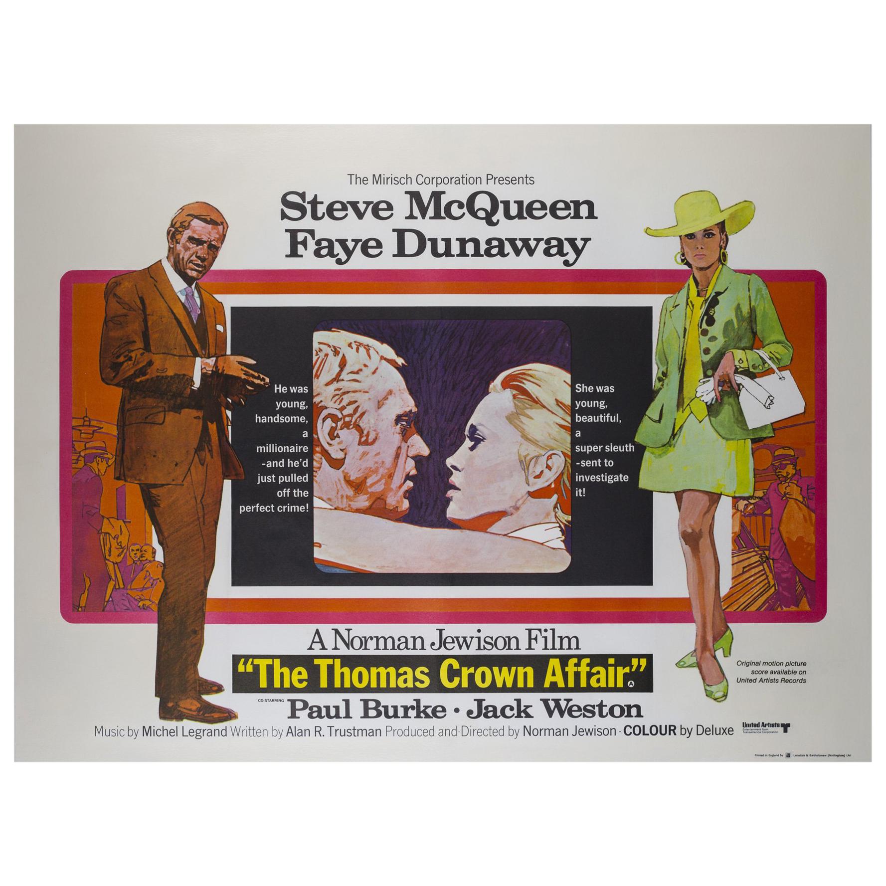 Thomas Crown Affair, British UK Film Poster, 1968, Arnaldo Putzu