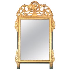 Vintage French Louis XVI Style Gilt Wall Mirror