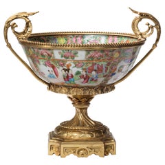 Fine 19th Century Chinese Gilt Mounted Canton Centrepiece