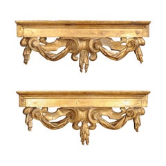 Pair of Late 18th Century Italian Giltwood Architectural Elements