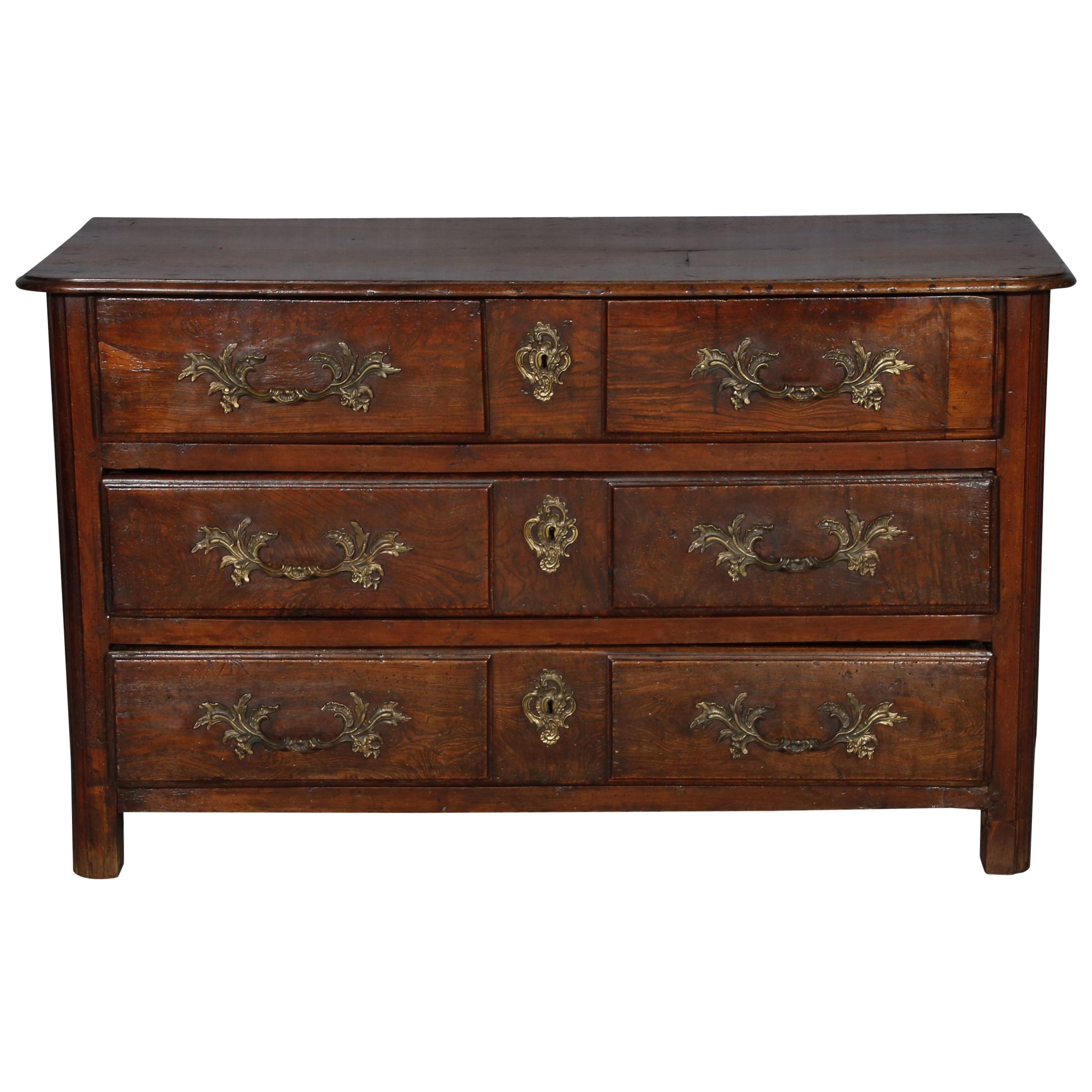 Baroque Chest with Beautiful Patina Walnut Ash, 18th Century