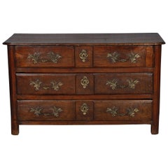 Antique Baroque Chest with Beautiful Patina Walnut Ash, 18th Century