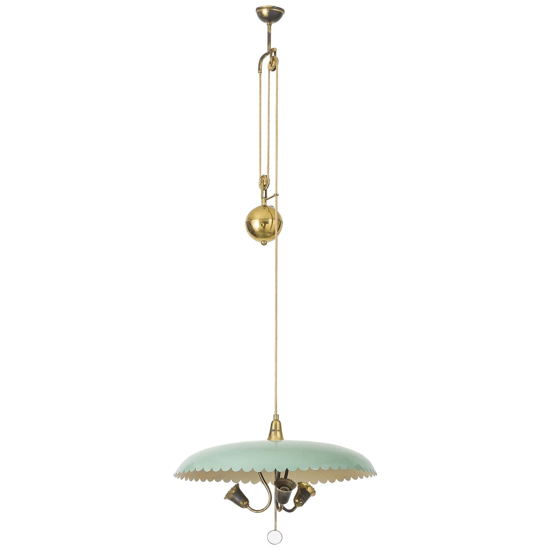 Italian Counter-Balance Pendant Light, 1950s