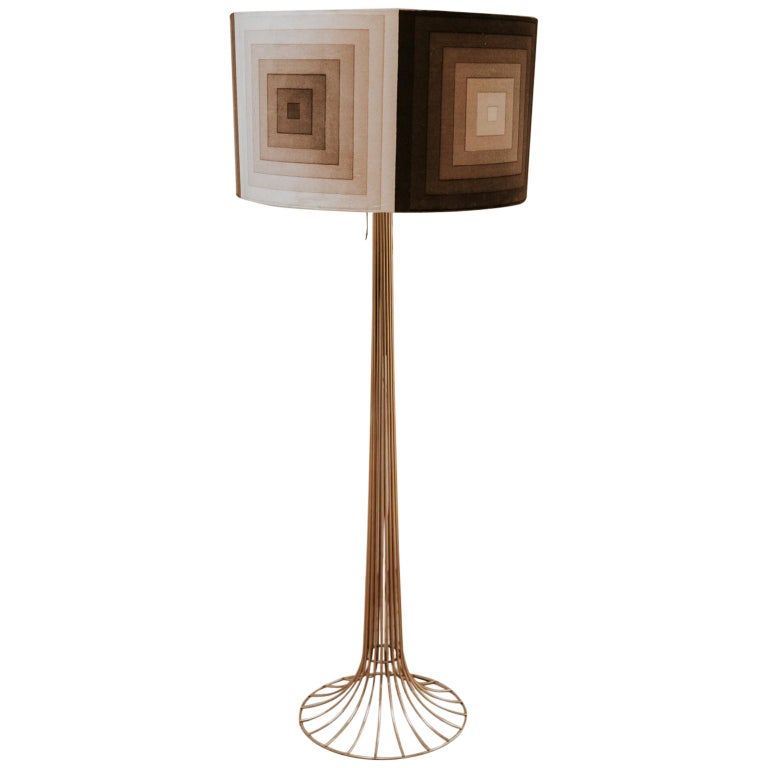 Large Floor Lamp with Verner Panton Mira X Fabric for Fritz Hansen For Sale  at 1stDibs