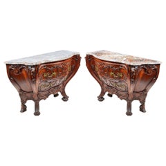 Pair of Antique Venetian Style Commodes