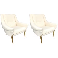 Pair of Armchairs by Charles Ramos, France, 1950s