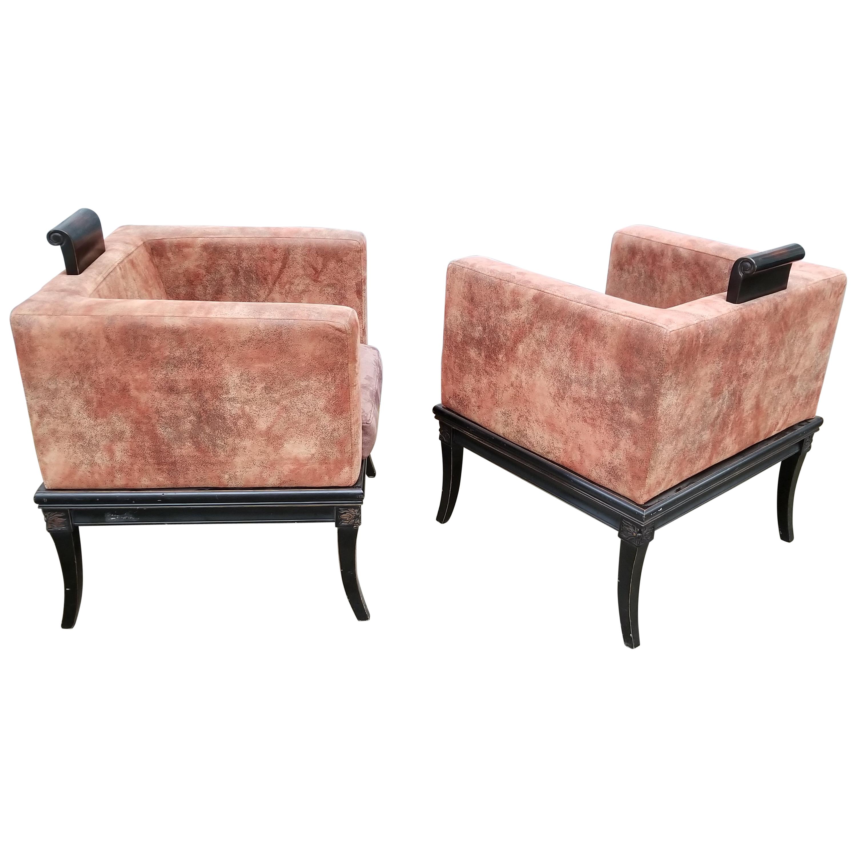 Klismos Cube Lounge Chairs