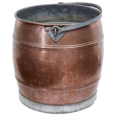 Antique Late 19th Century Arts & Crafts Copper Bucket