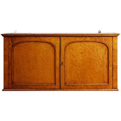 Antique Mid-19th Century Bird's-Eye Maple Wall Mounted Cabinet