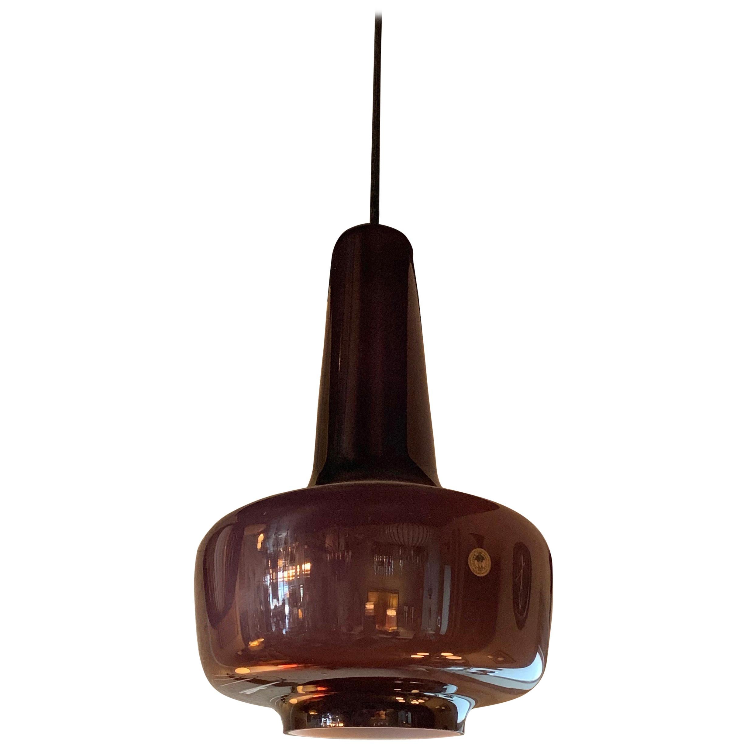 Purple Glass Pendant Light by Michael Bang for Holmegaard