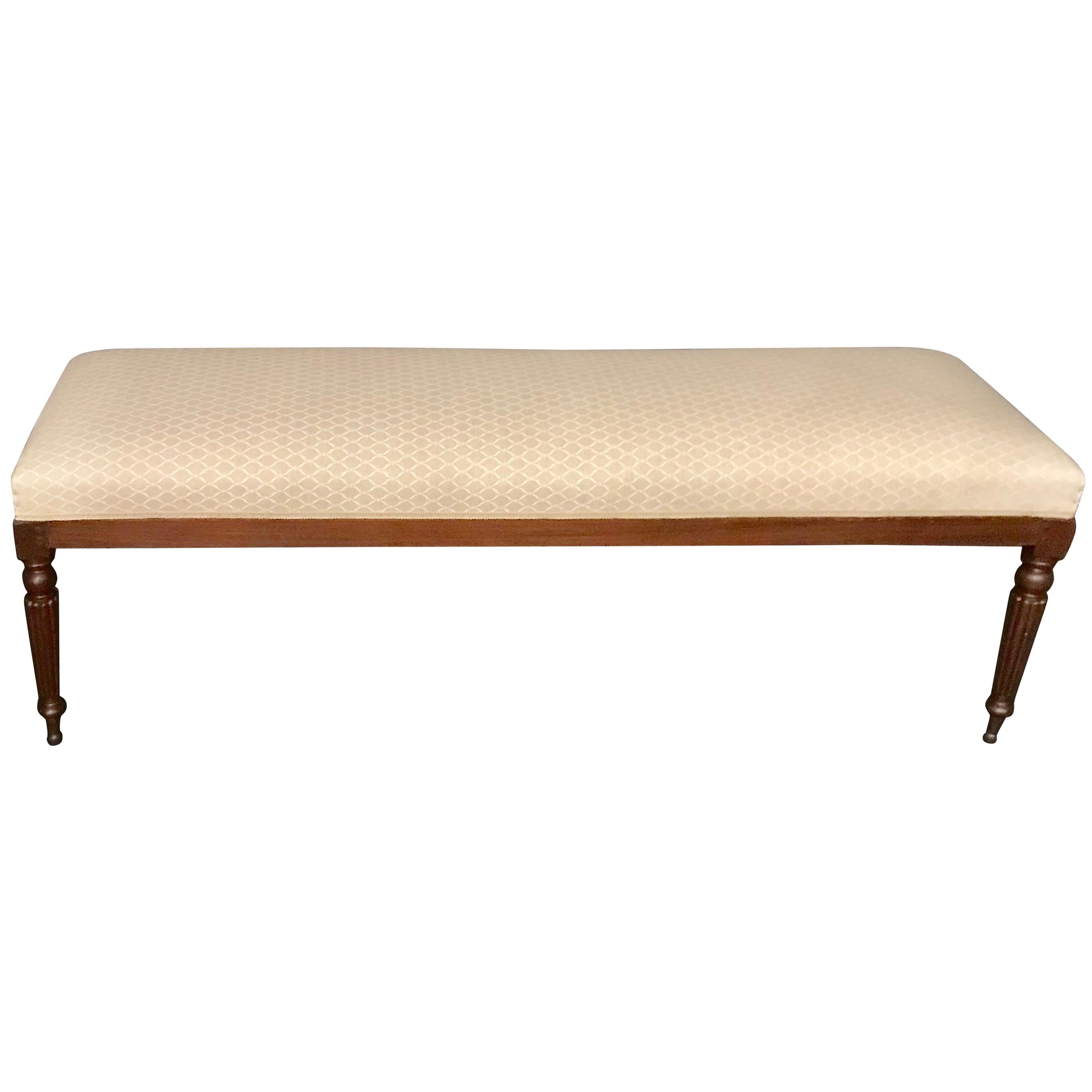 Upholstered Long Bench, Italy, 19th Century