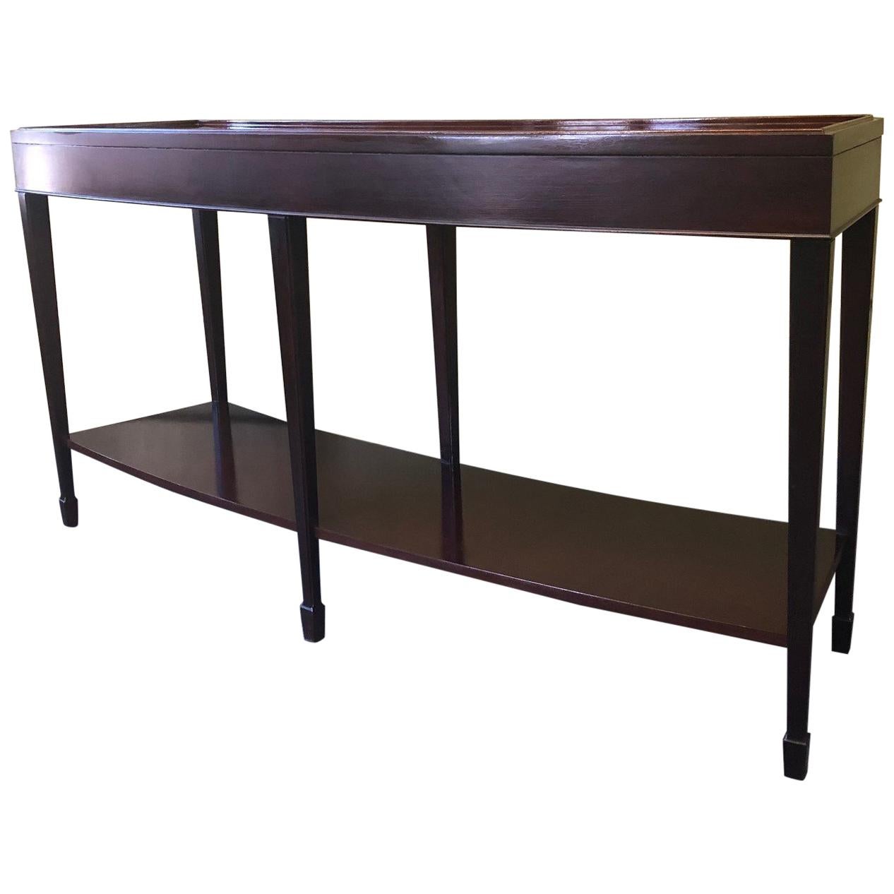 Java Mahogany Curved Console Table by Barbara Barry for Baker