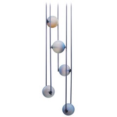 Equalizer Collection 5-Piece Radial Chandelier with chameleon globe