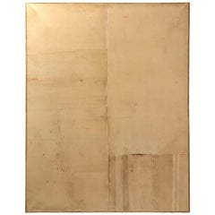 Large Painting by T Mars, Neutral Colors, France, 1960s