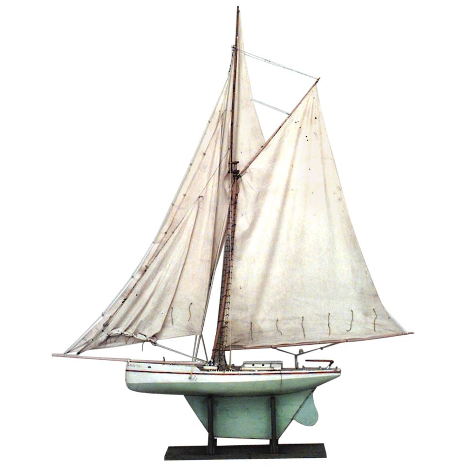 American Large Wood Model of Sail Boat