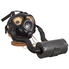 Antique World War ll Navy Gas Mask Shop Display, circa 1940s