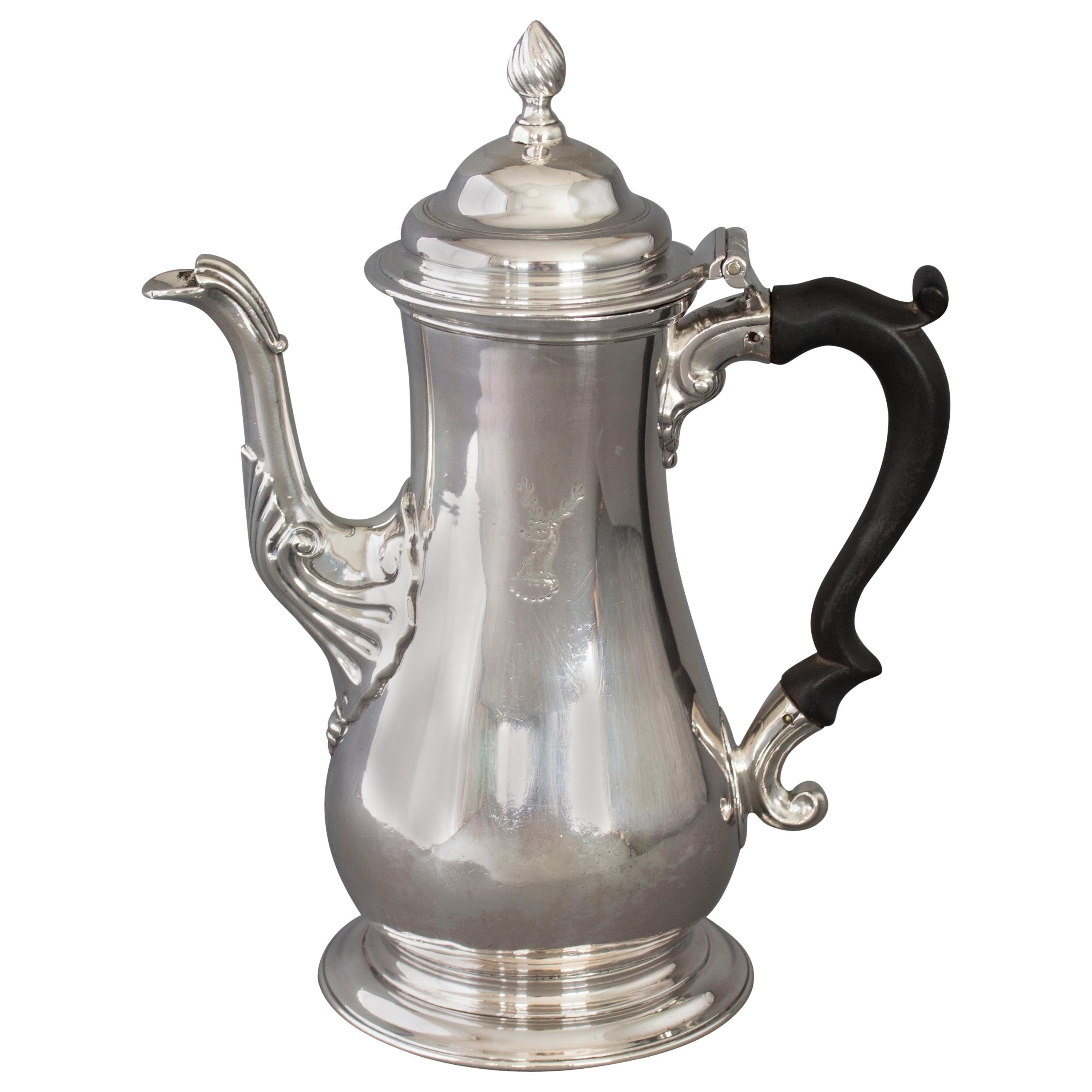George III Silver Coffee Pot London 1763 by William Grundy