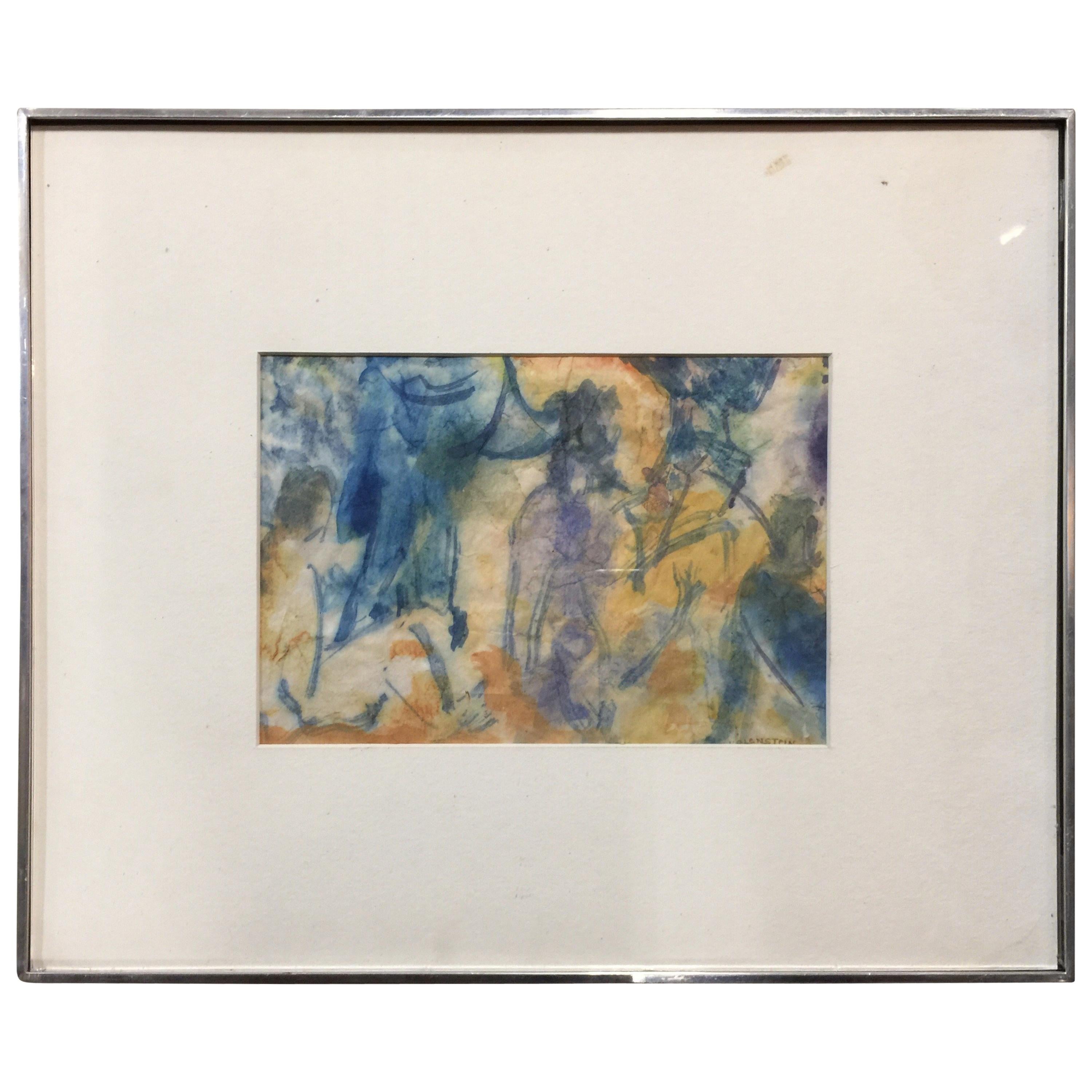 Alice Valenstein "Landscape in Squares" Collage on Paper, 1974 For Sale