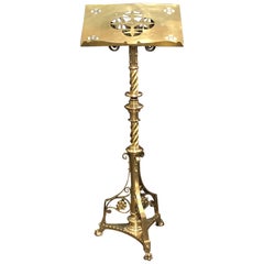 Large English Ecclesiastical Standing Lectern of Brass