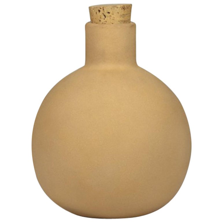 Terracotta Clay Carafe with Cork, in Stock For Sale at 1stDibs