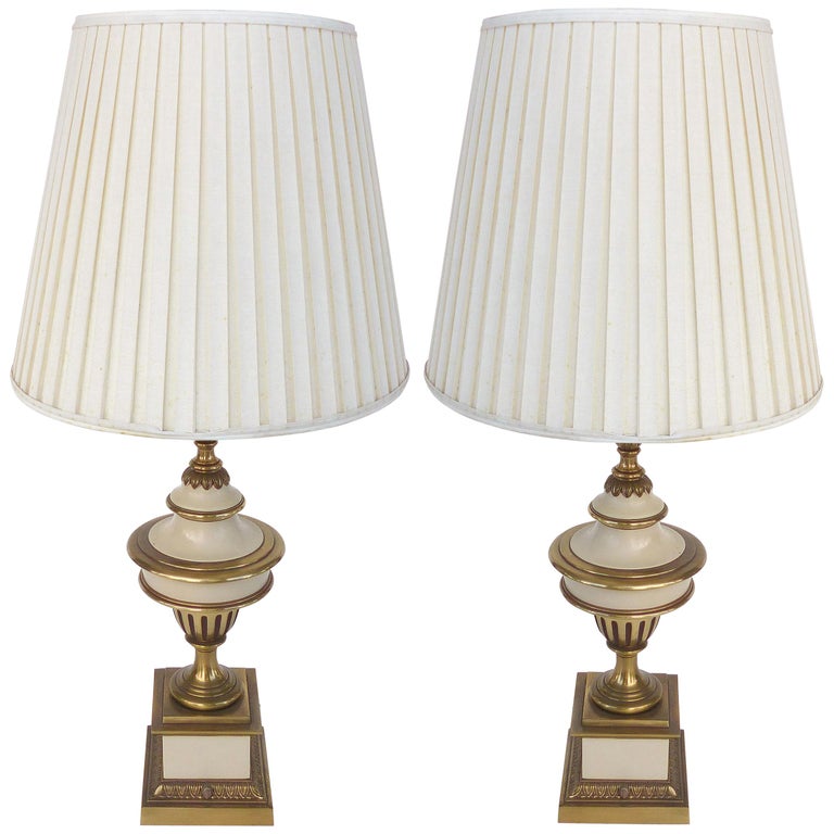 Brass Stiffel Table Lamps Pair For, Stiffel Table Lamps Brass