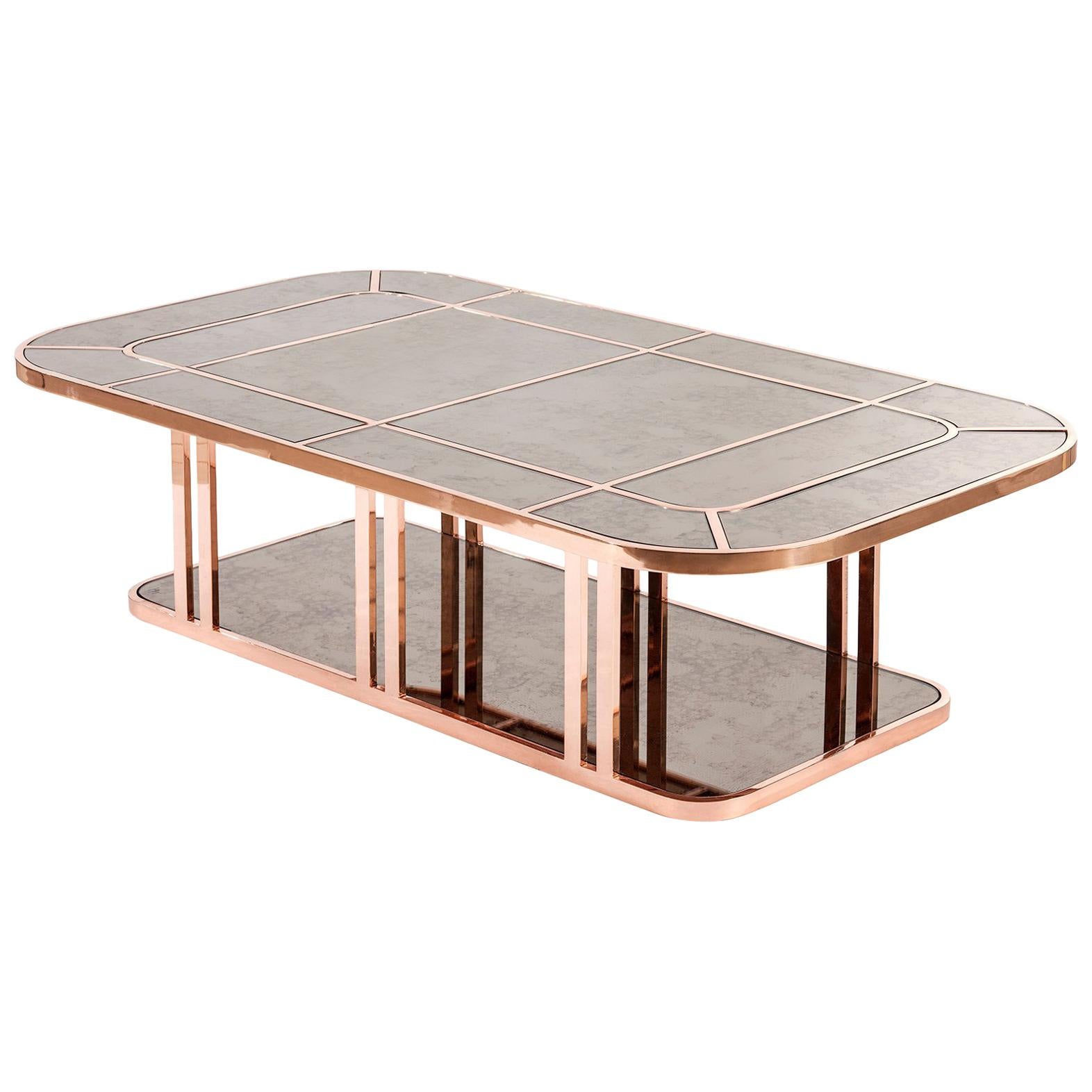 Mid-Liner Table, Modern Art Deco Center Table, Coffee Table