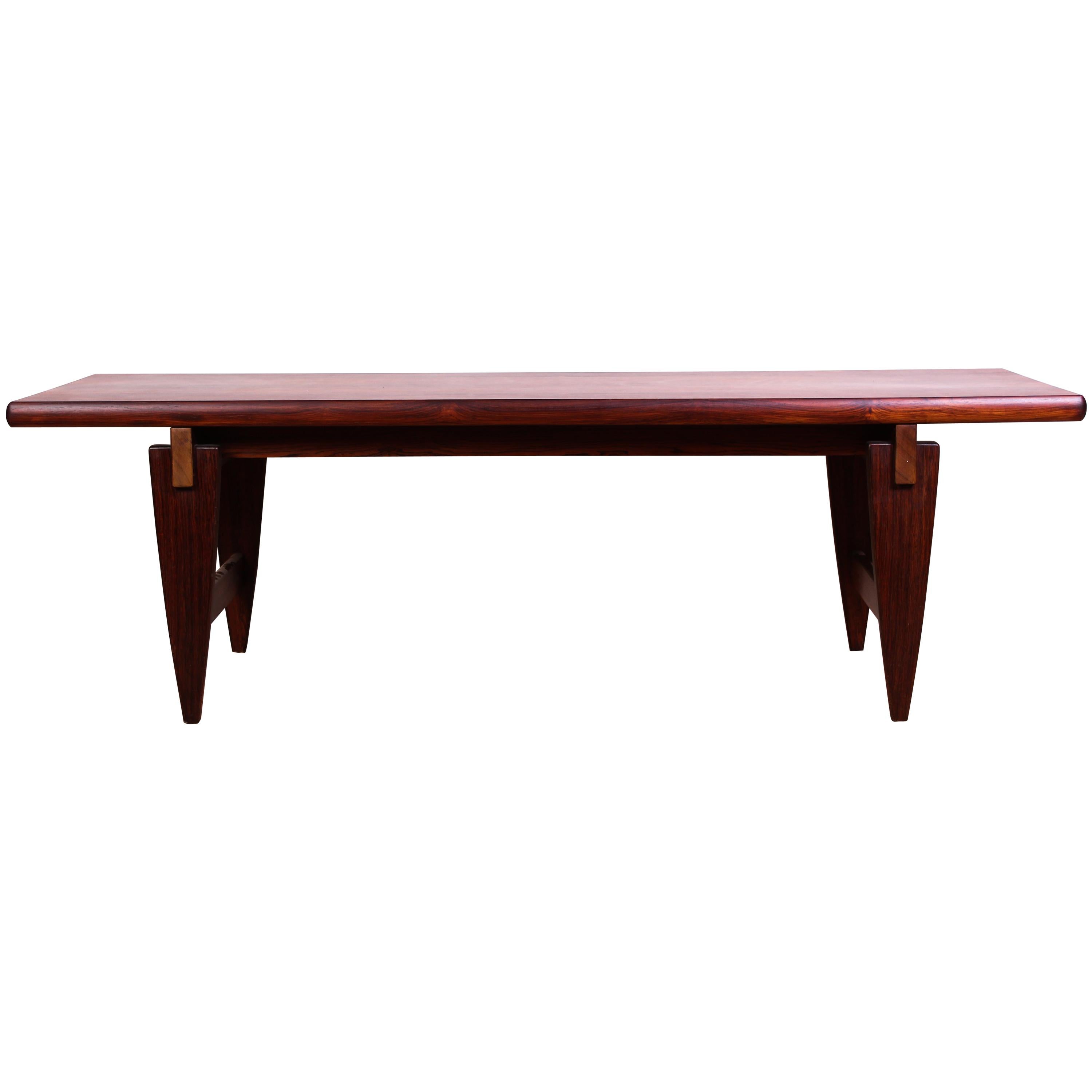 Midcentury Illum Wikkelsø Rosewood Coffee Table, 1950s