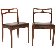 Pair of Midcentury Dining Chairs by Johannes Andersen for Christian Linneberg