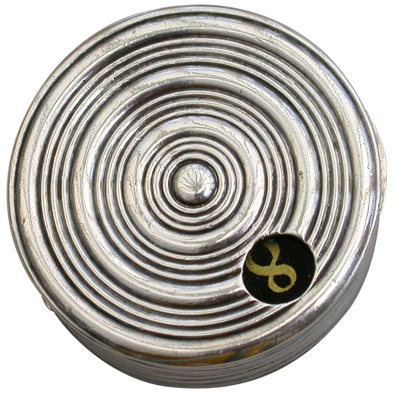 George III Antique Silver & Enamel Rotating Number Indicator Vinaigrette, 1807 For Sale