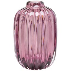 Yali Murano Hand Blown Fiori Jar Vase Rose-Amethyst