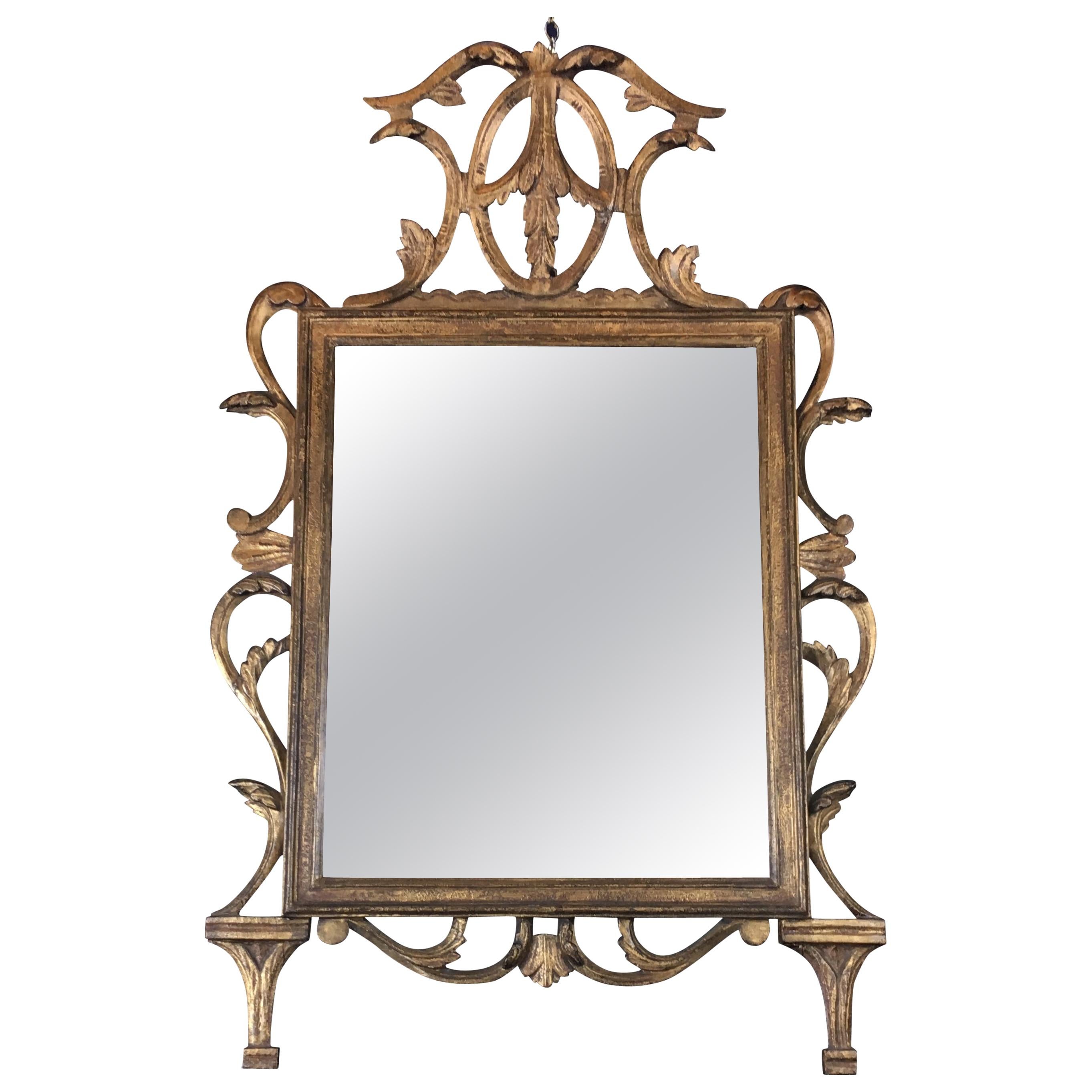 18th Century Regency Hand-Carved and Gilded Mirror, English