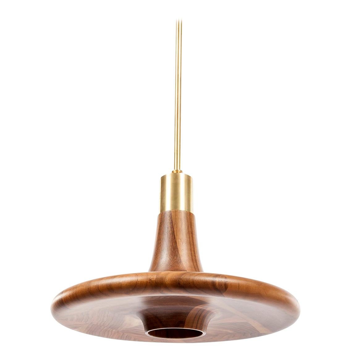 Drop Lamp, Minimalistische Pendelleuchte aus Holz im Angebot
