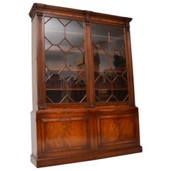 Antique Mahogany Astral Glazed Bookcase 