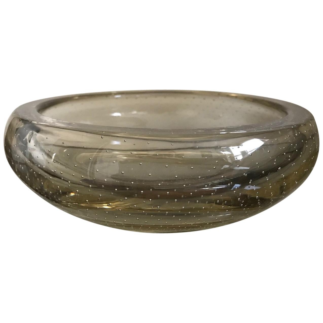 1960's Italian bubble glass bowl