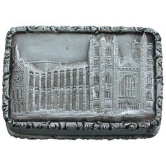 Victorian Silver Castle-Top Vinaigrette - Westminster Abbey. By J Willmore 1843