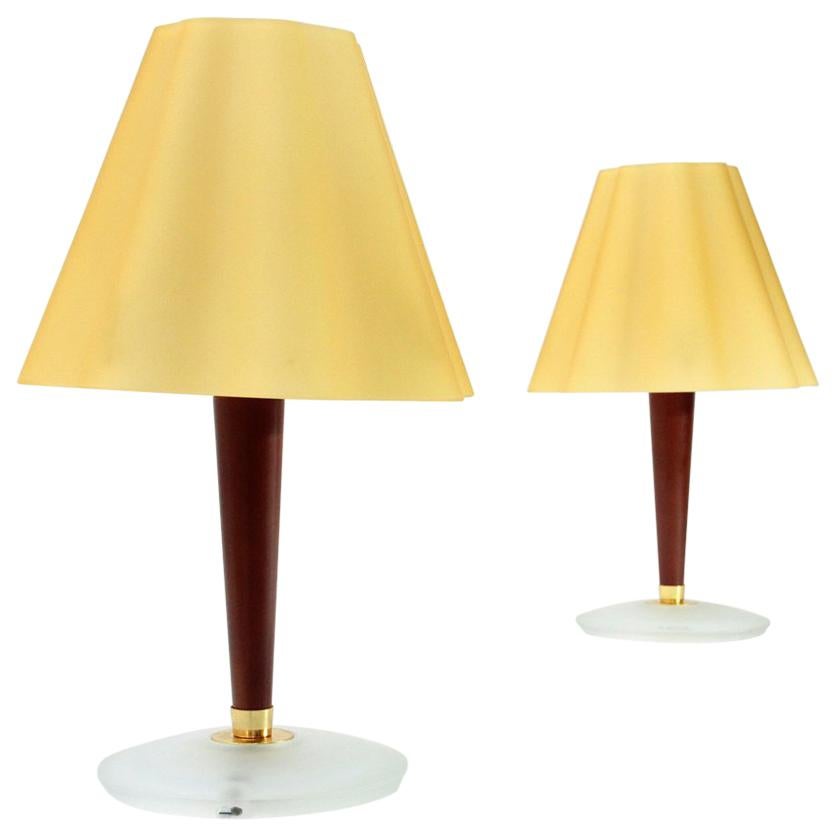 Glass Diffuser Table Lamp by Fabbian, 1990s, Set of 2 For Sale